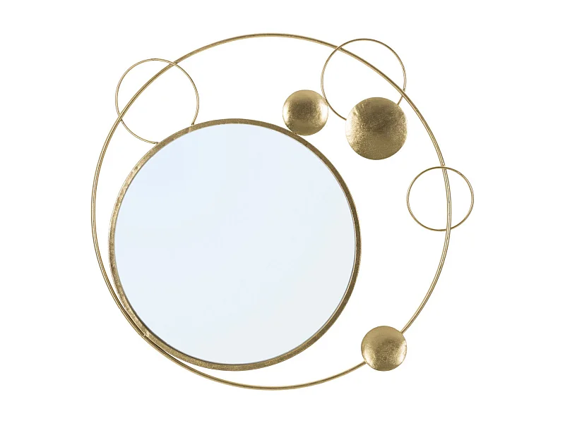 Miroir avec Cadre Lune 3, Or, 90x3x83 cm, Seven Design