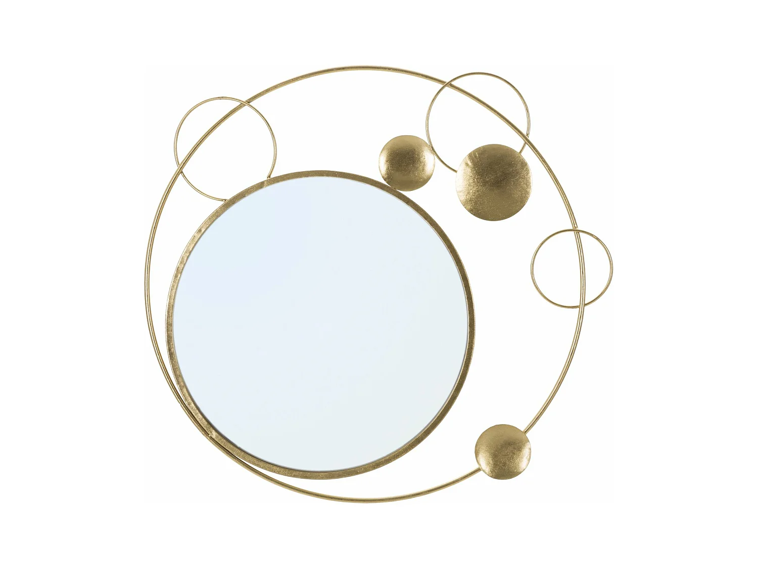 Miroir avec Cadre Lune 3, Or, 90x3x83 cm, Epikasa