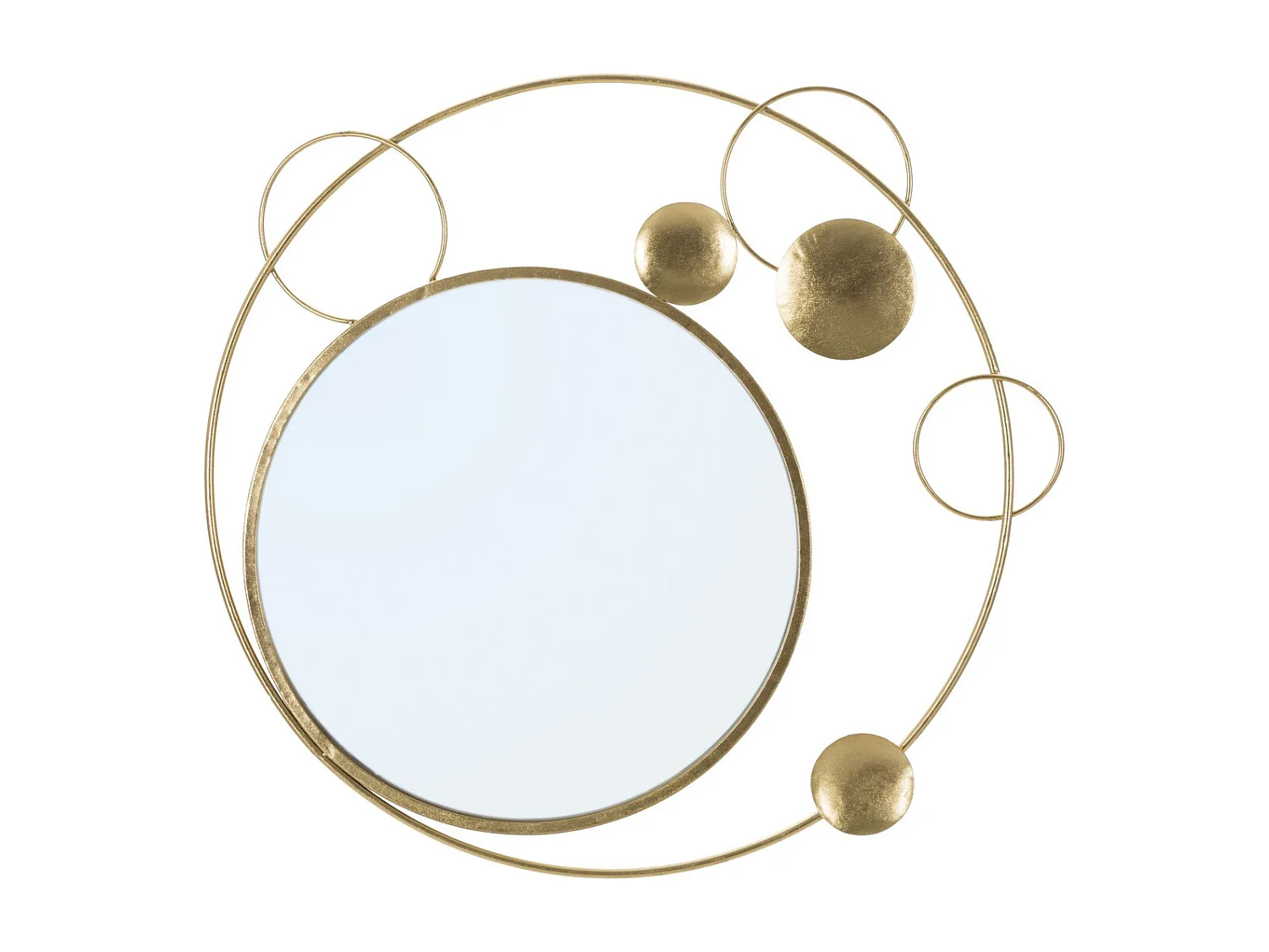 Ingelijste Spiegel Maan 3, Goud, 90x3x83 cm, Seven Design