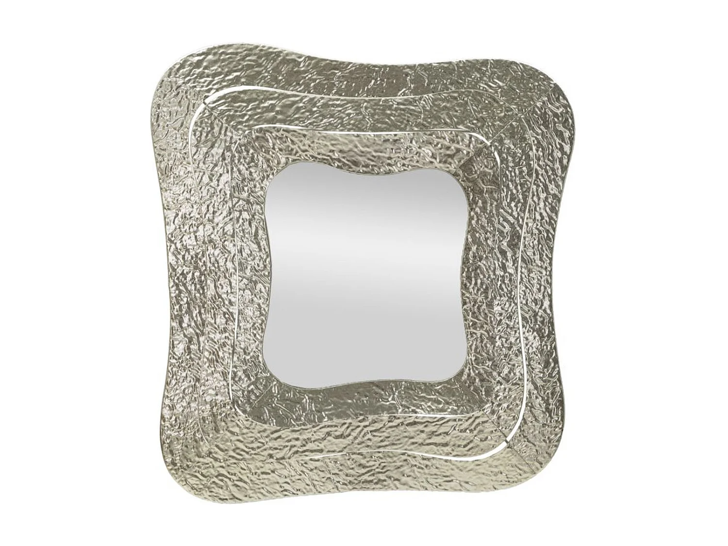 Ingelijste Spiegel MF507, Zilver, 74x7x79 cm, Seven Design