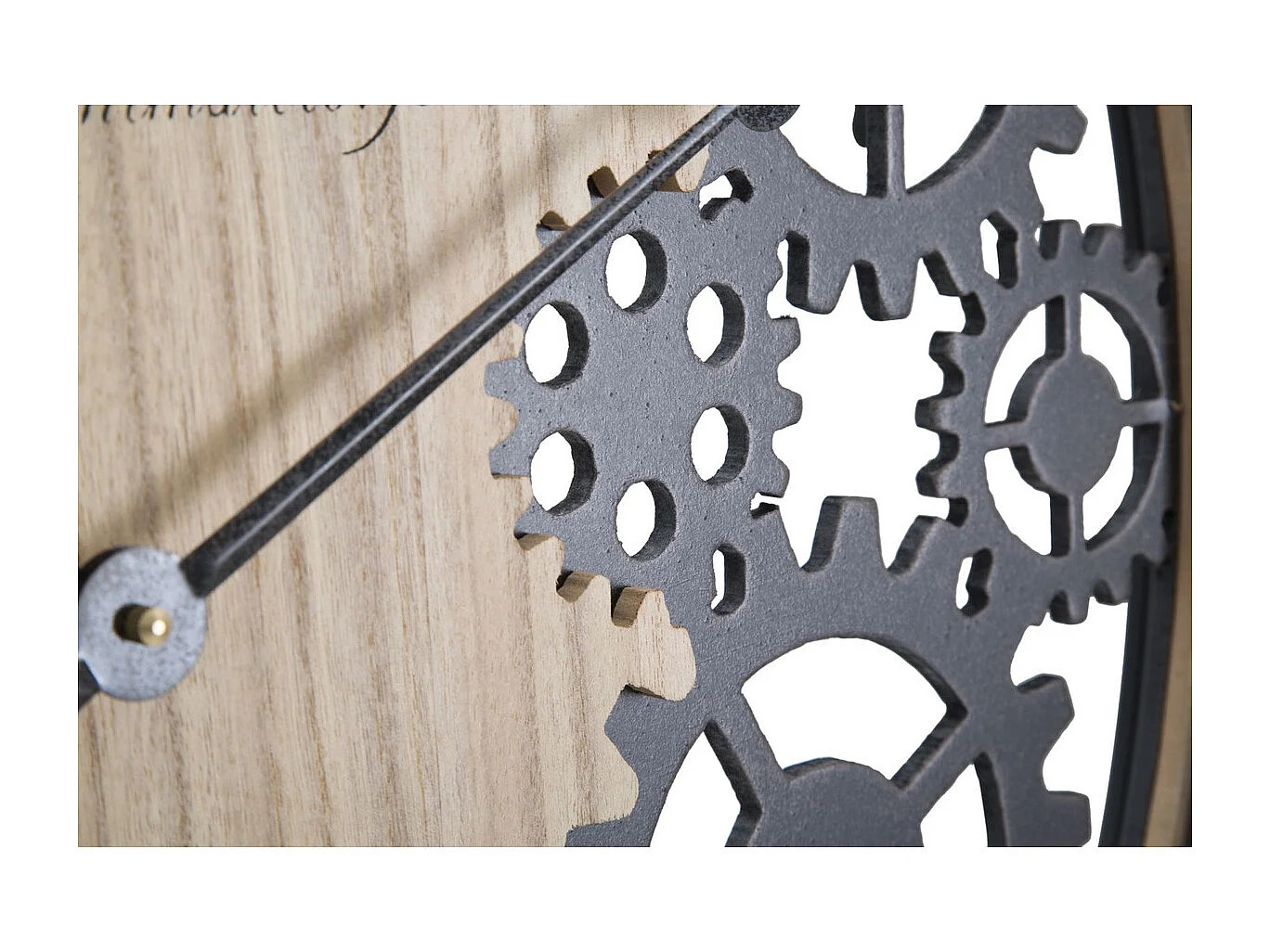 Horloge Murale MF255, Marron, 60x4,5x60 cm, Seven Design