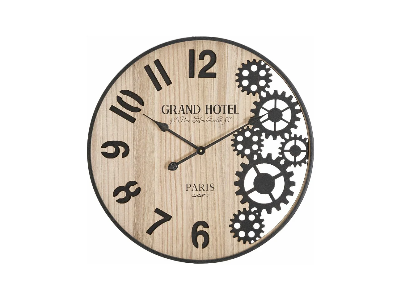 Horloge Murale MF255, Marron, 60x4,5x60 cm, Epikasa