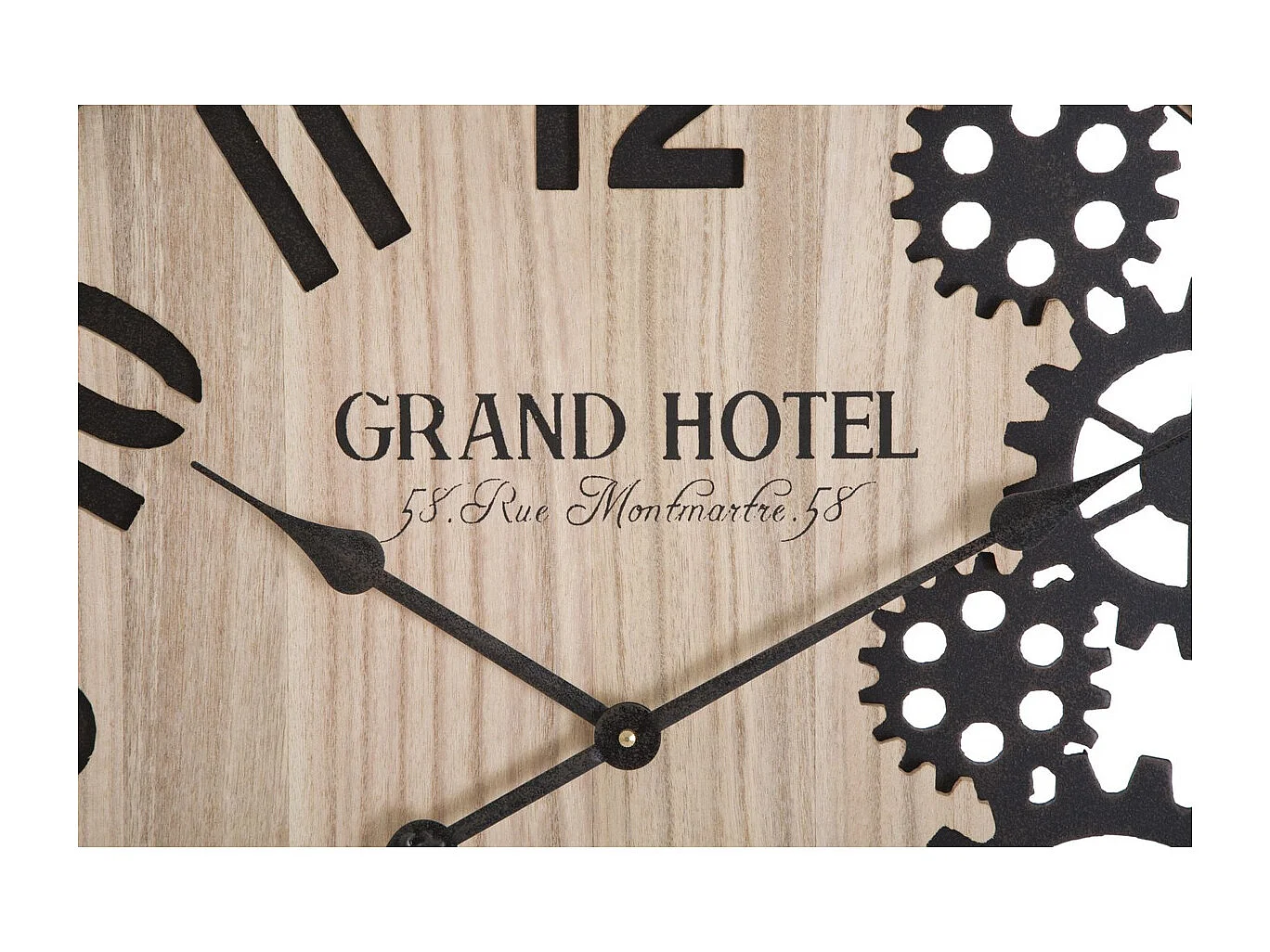 Horloge Murale MF255, Marron, 60x4,5x60 cm, Seven Design