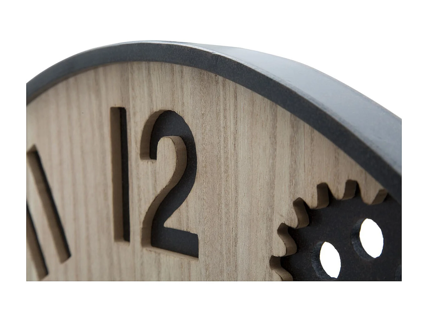 Horloge Murale MF255, Marron, 60x4,5x60 cm, Seven Design