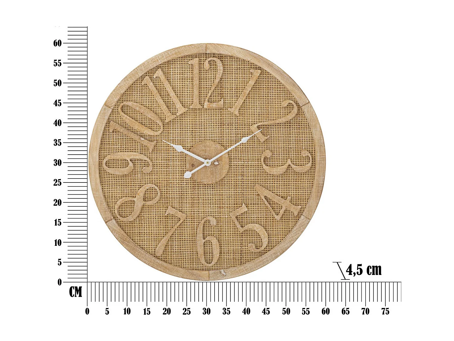 Zegar ścienny MF233, Brązowy, 60x4,5x60 cm, Seven Design