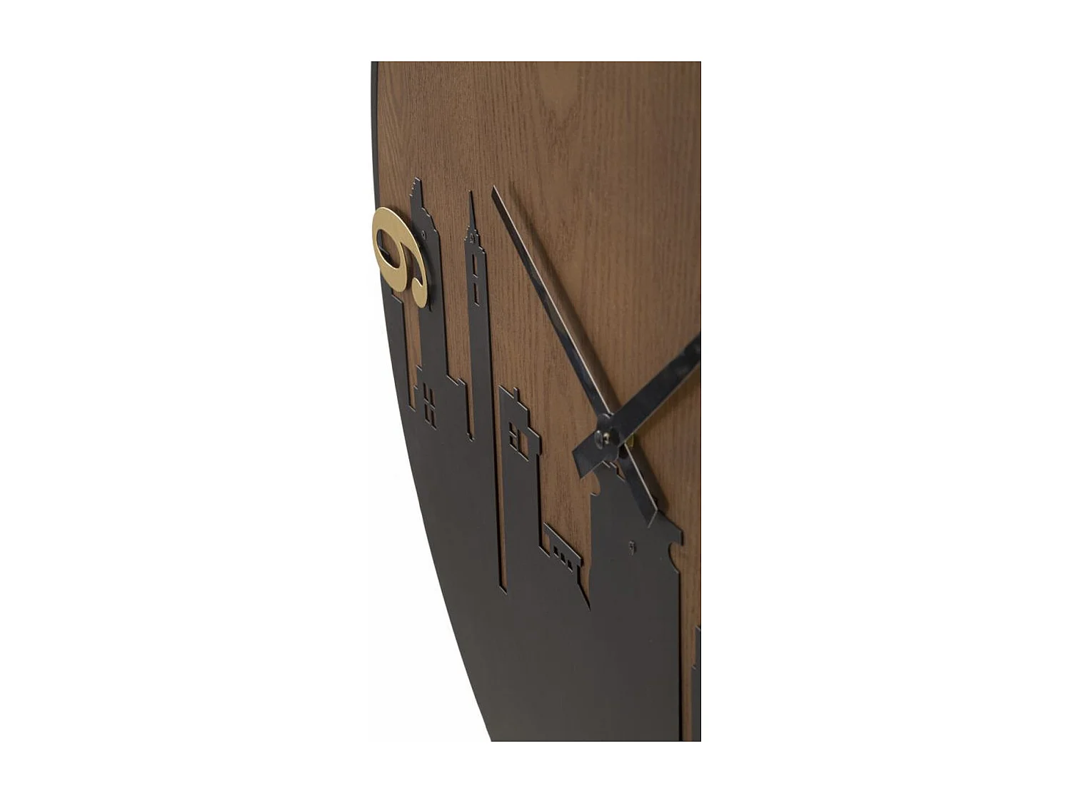 Horloge Murale MF253, Marron, 60x2x60 cm, Seven Design