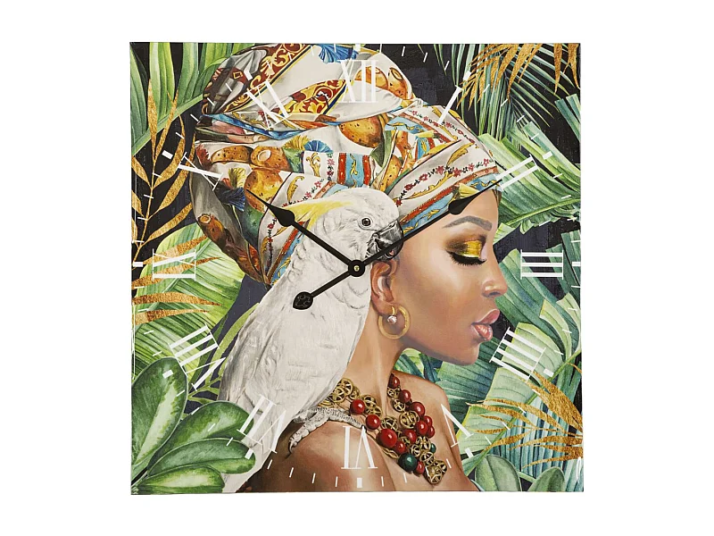 Zegar ścienny Afryka 2, Wielokolorowy, 60x4,5x60 cm, Epikasa