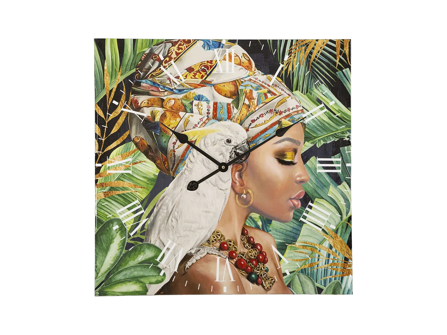Horloge Murale Afrique 2, Multicouleur, 60x4,5x60 cm, Epikasa