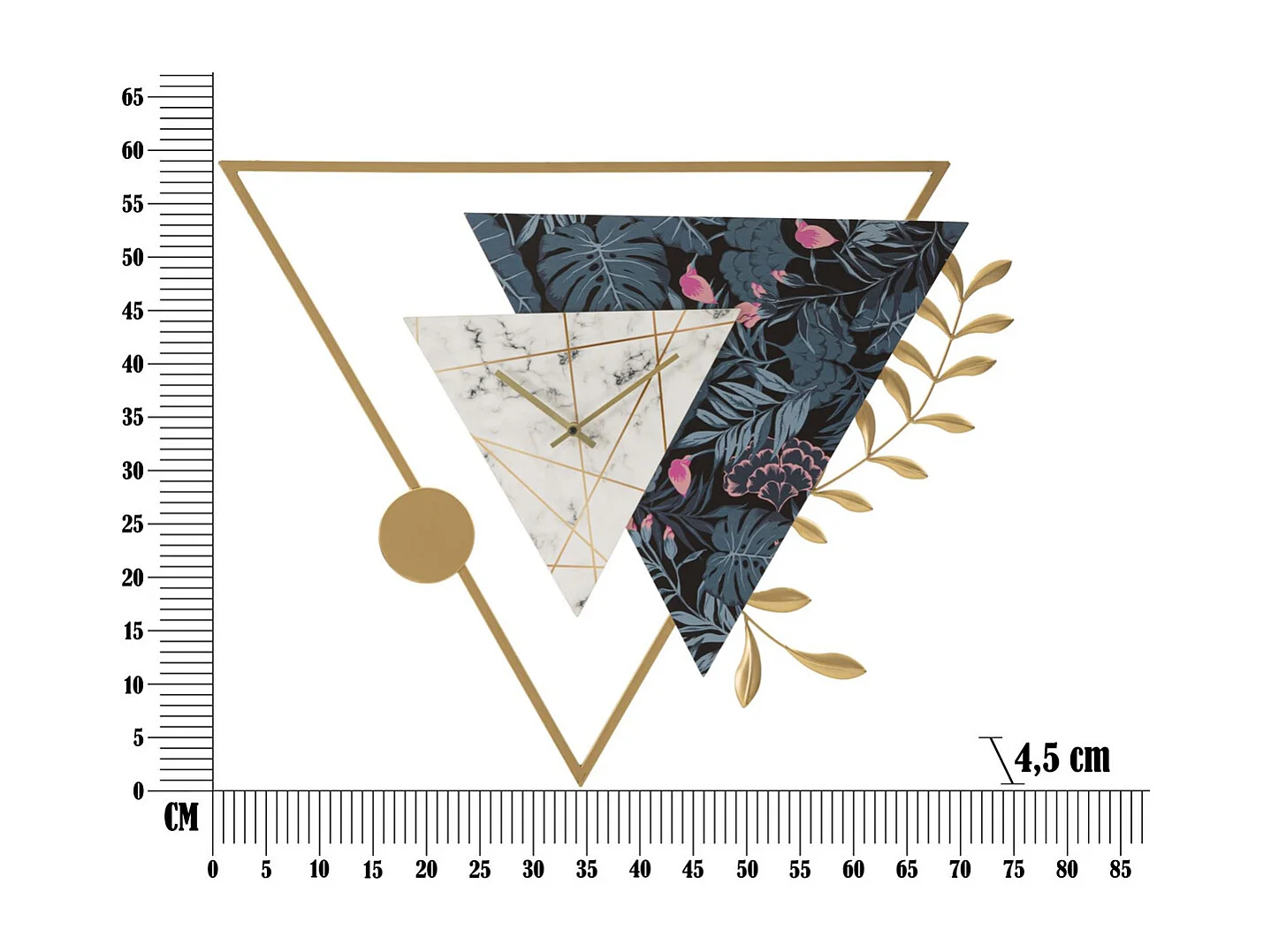 Horloge Murale MF265, Multicouleur, 75x4,5x59 cm, Seven Design