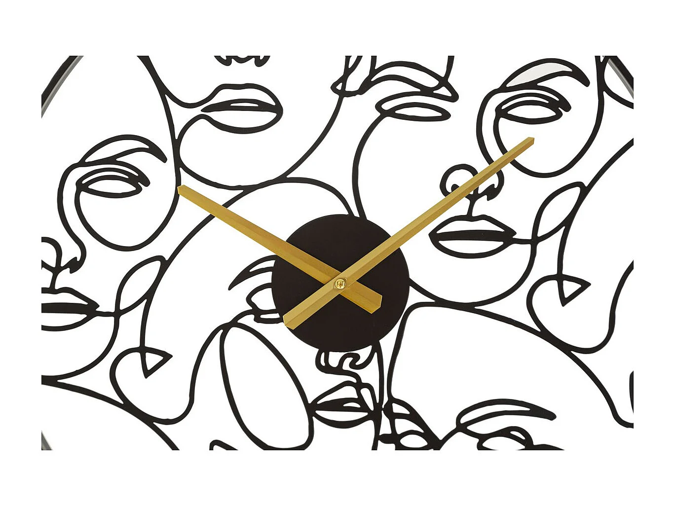 Horloge Murale MF242, Noir, 50x3,5x50 cm, Seven Design