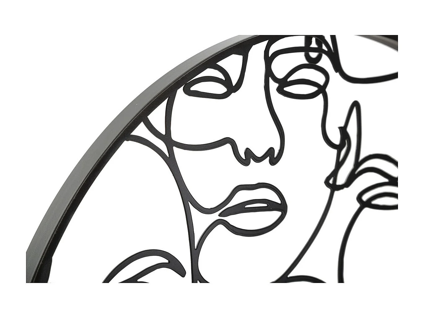 Horloge Murale MF242, Noir, 50x3,5x50 cm, Seven Design