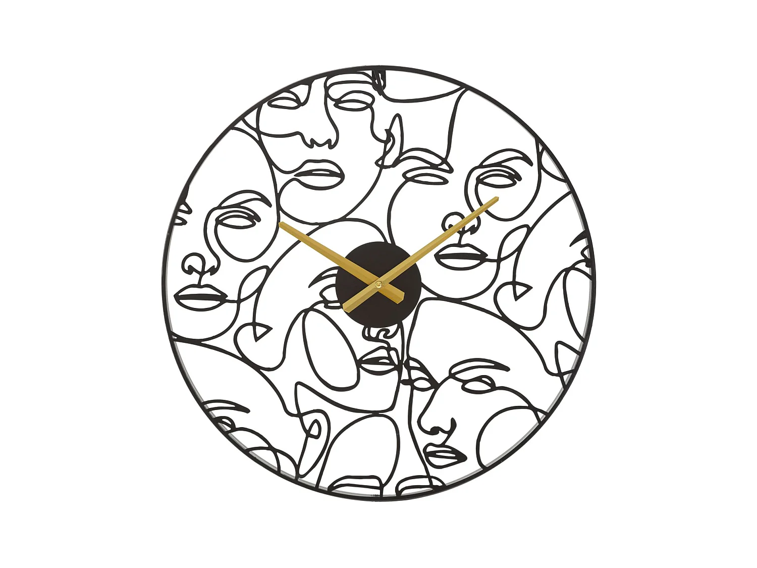 Horloge Murale MF242, Noir, 50x3,5x50 cm, Epikasa