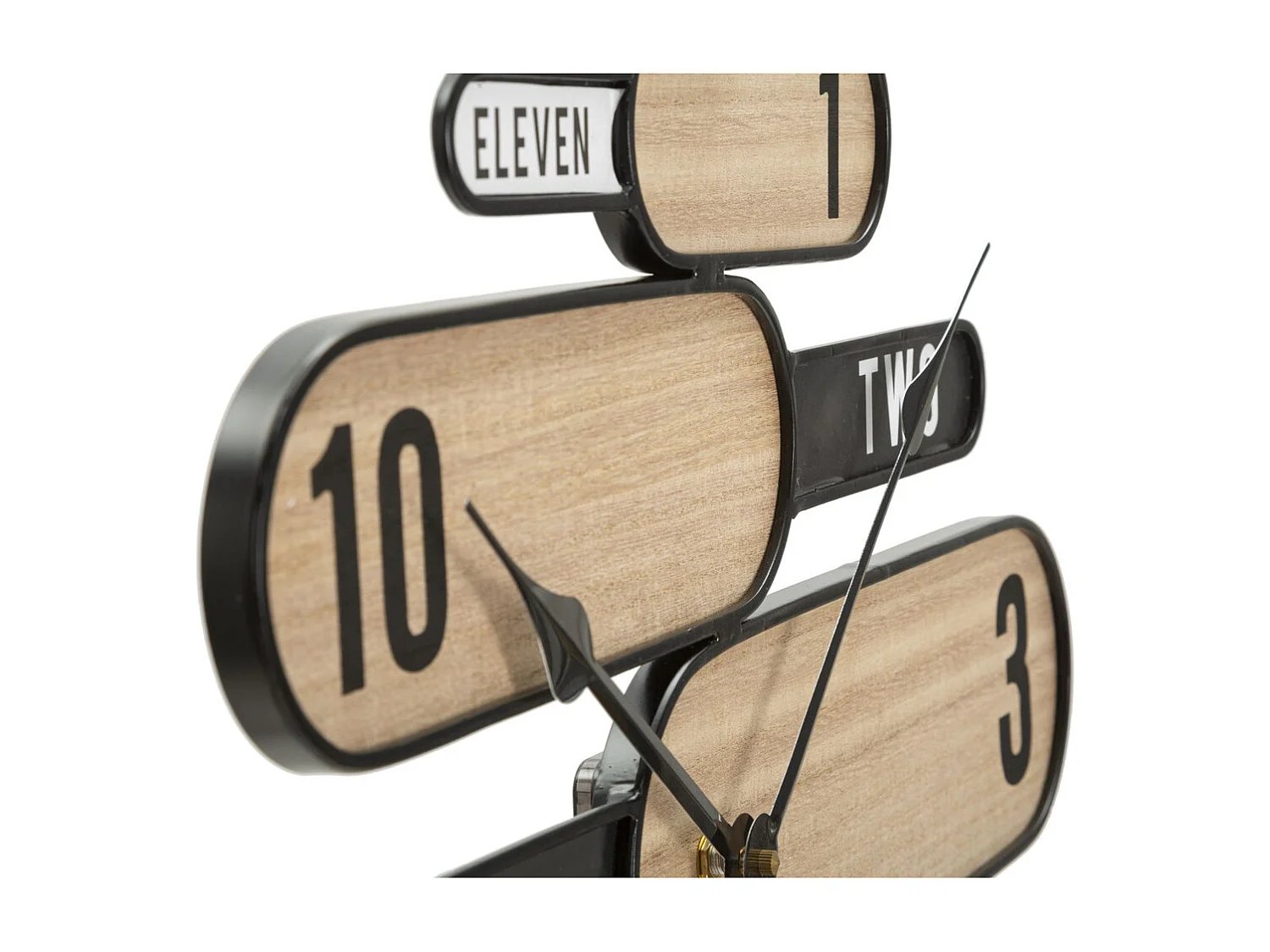 Horloge Murale MF264, Marron, 60x5x60 cm, Seven Design