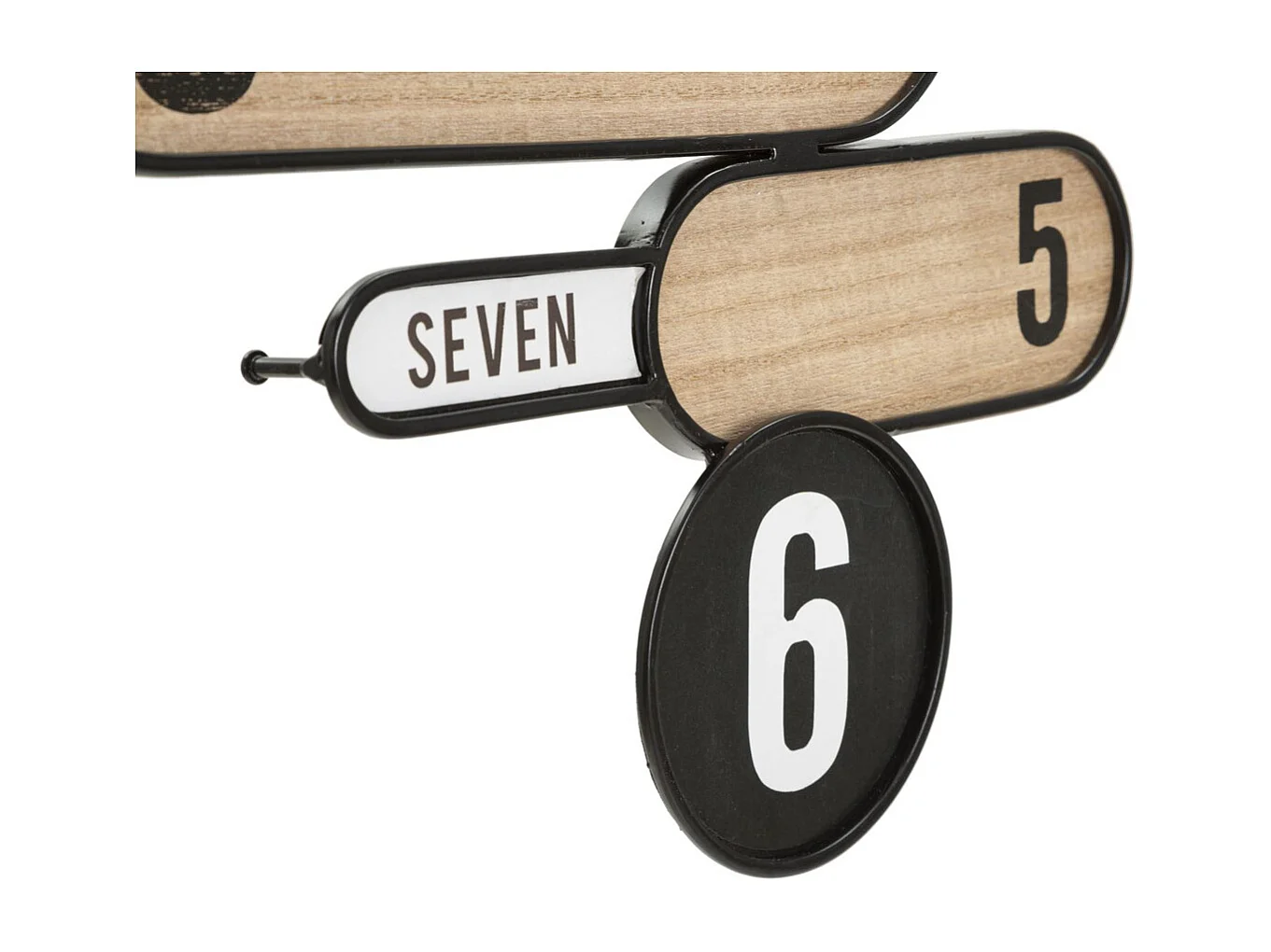 Horloge Murale MF264, Marron, 60x5x60 cm, Seven Design