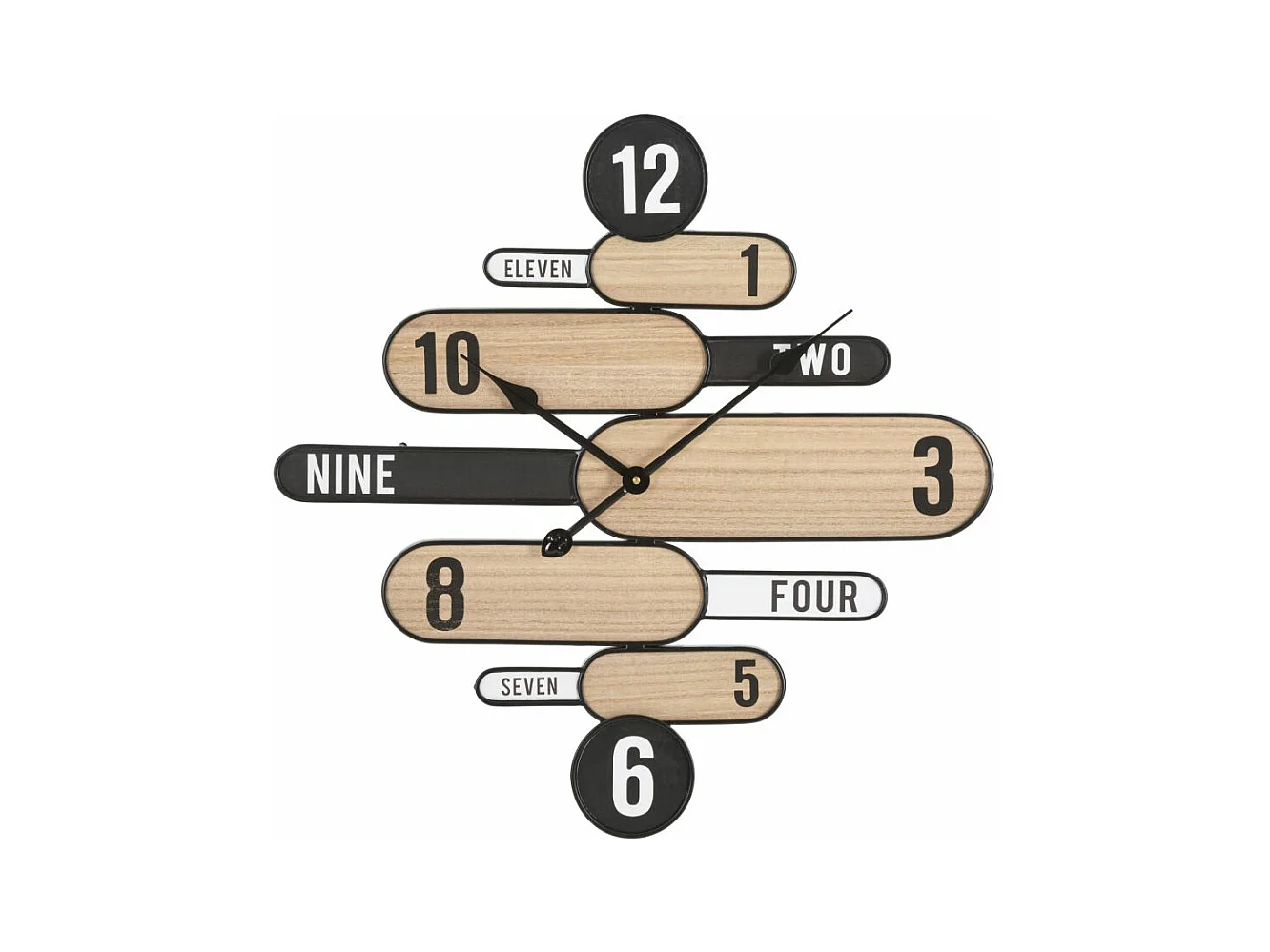 Horloge Murale MF264, Marron, 60x5x60 cm, Epikasa