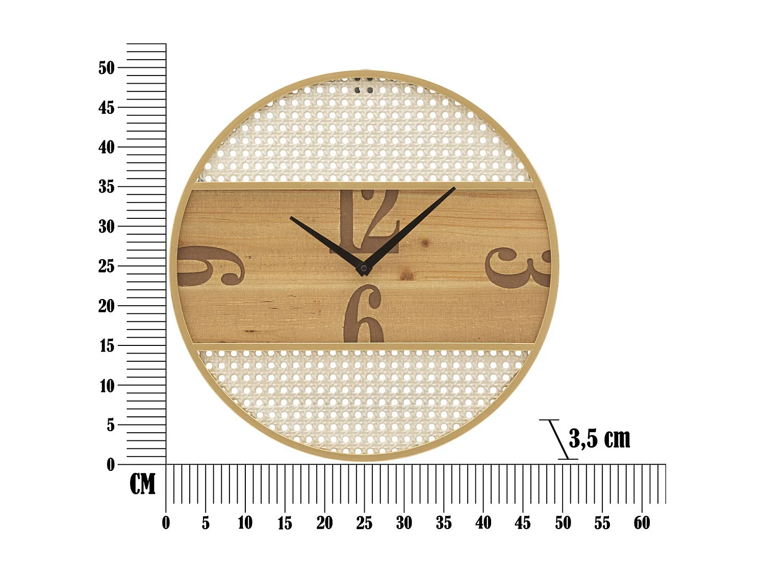 Zegar ścienny MF262, Wielokolorowy, 50x3,5x50 cm, Seven Design