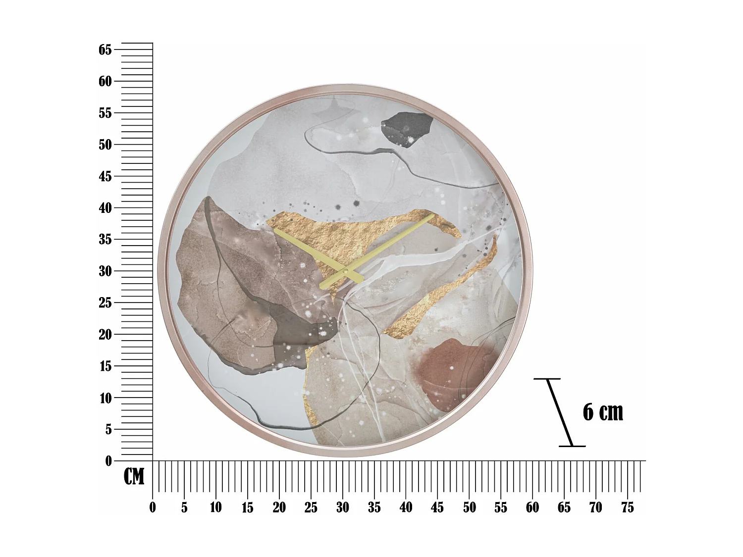 Zegar ścienny MF275, Wielokolorowy, 60x6x60 cm, Epikasa