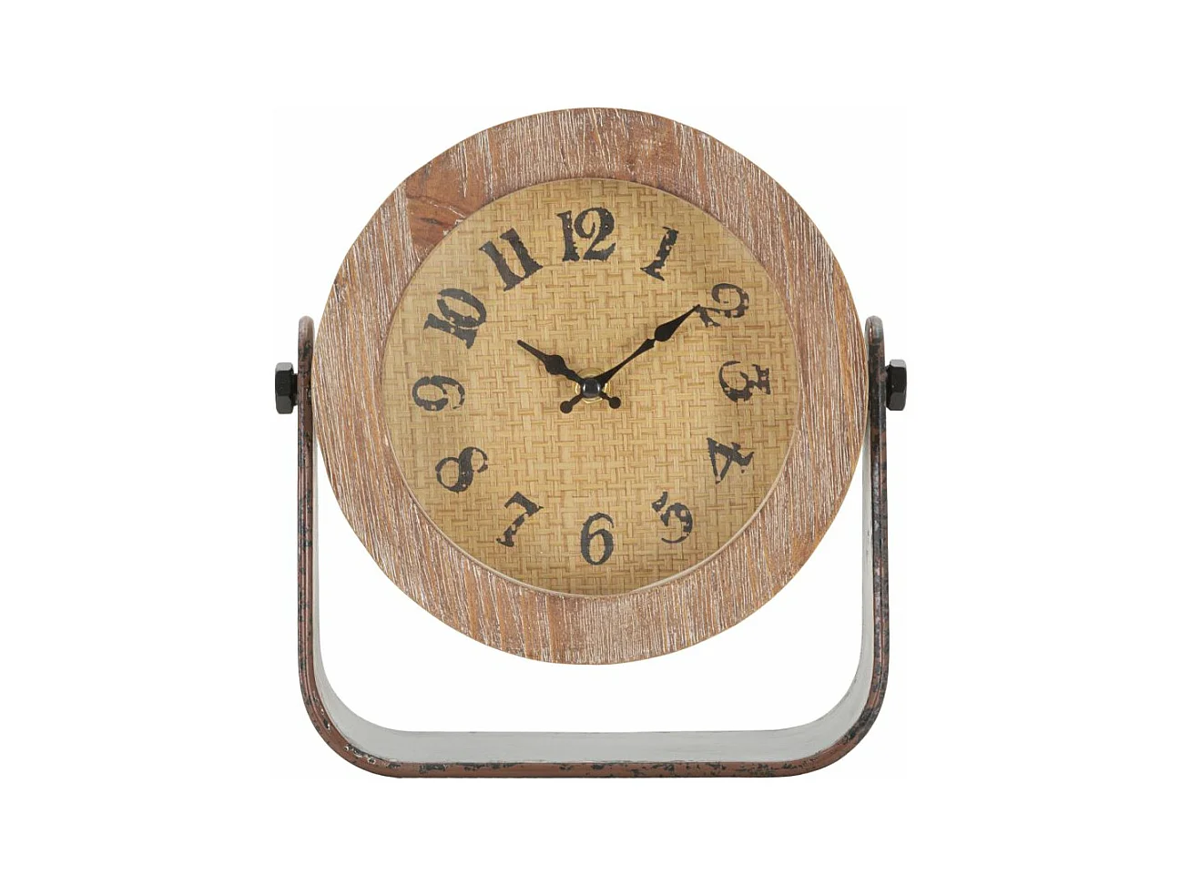 Horloge Murale MF247, Marron, 23,5x7x24 cm, Epikasa