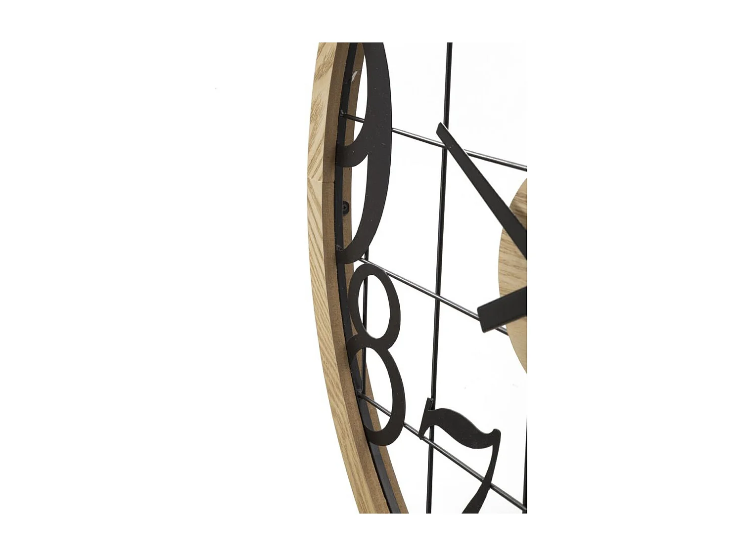 Horloge Murale MF266, Marron, 60x2,5x60 cm, Seven Design