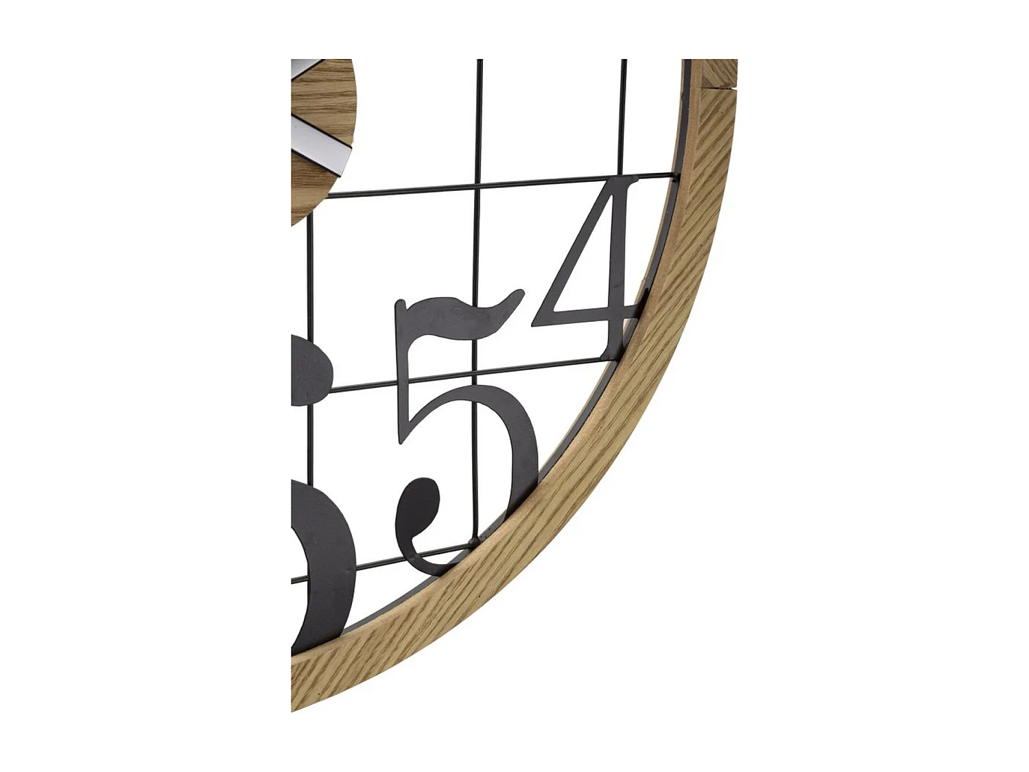 Horloge Murale MF266, Marron, 60x2,5x60 cm, Seven Design