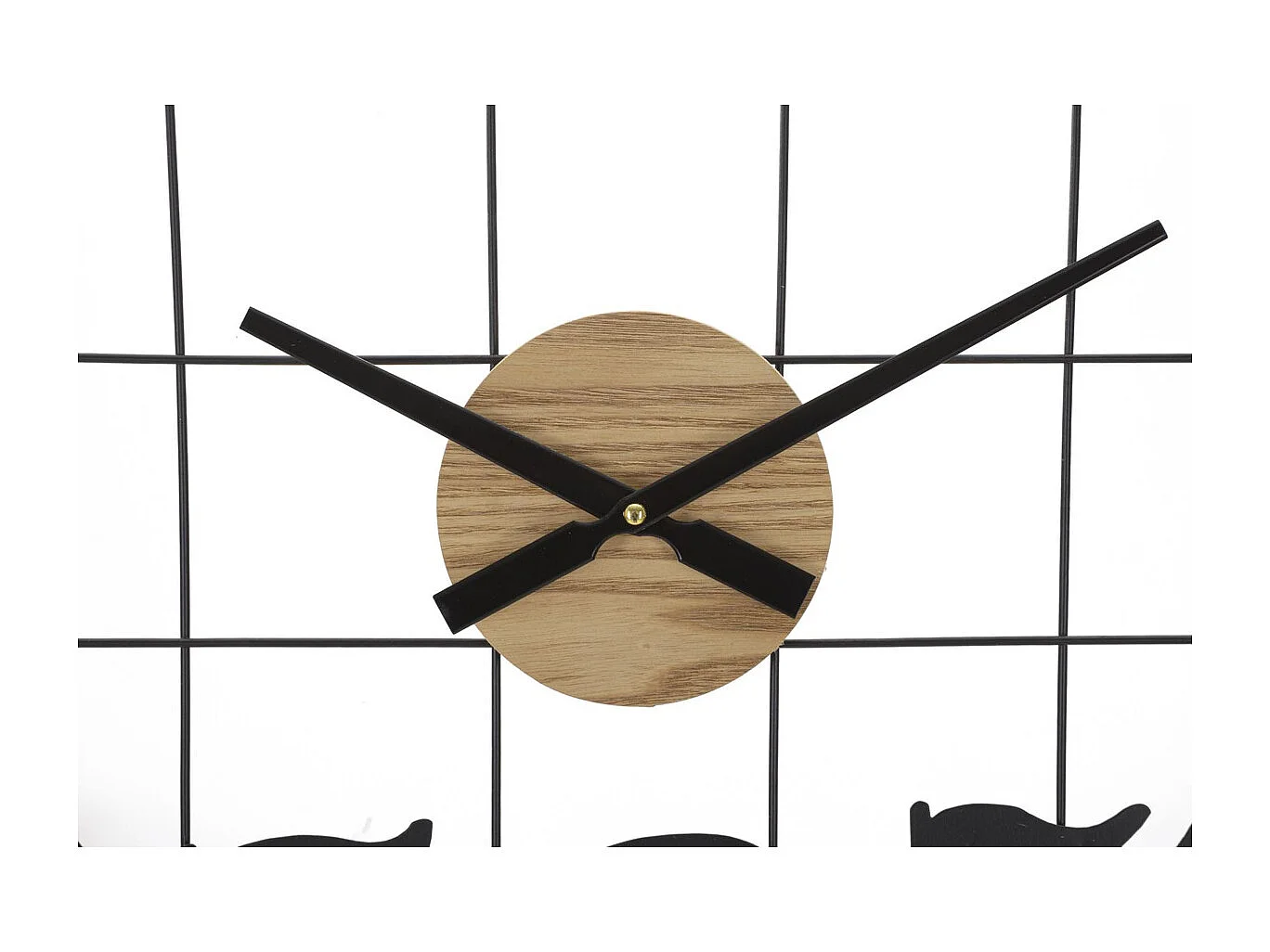 Horloge Murale MF266, Marron, 60x2,5x60 cm, Seven Design