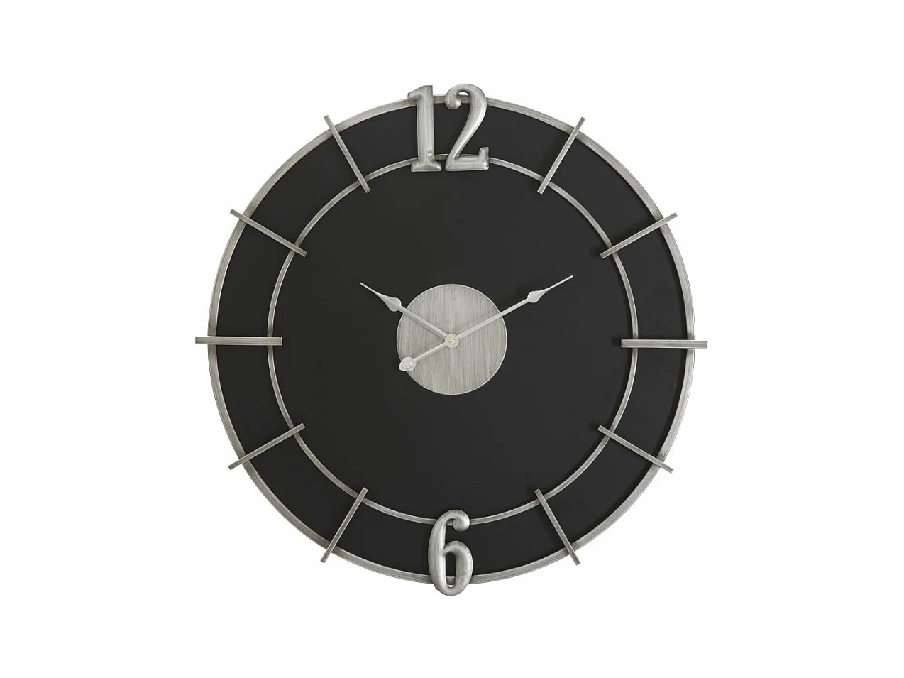 Horloge Murale MF252, Noir, 60x4,5x60 cm, Epikasa