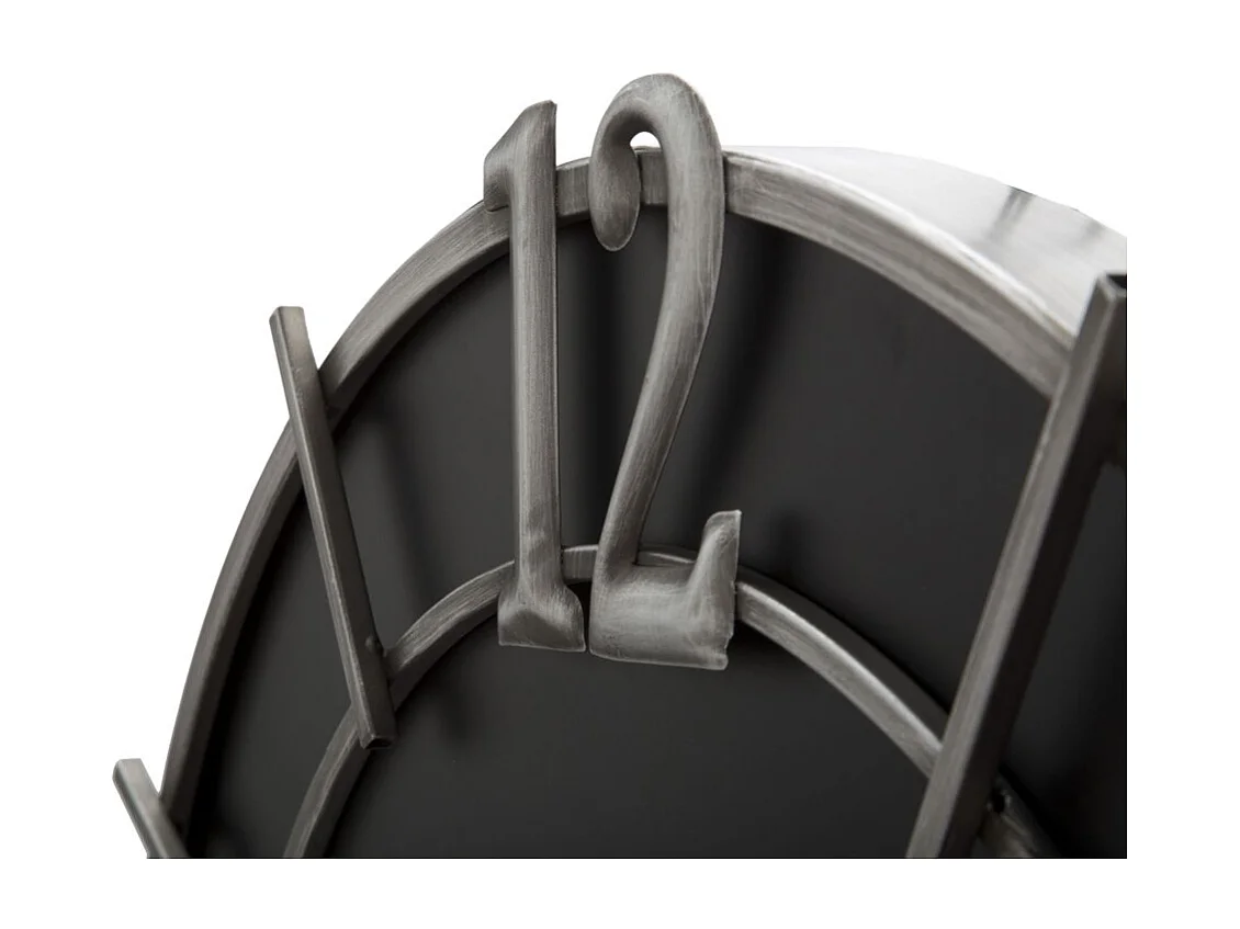 Horloge Murale MF252, Noir, 60x4,5x60 cm, Seven Design