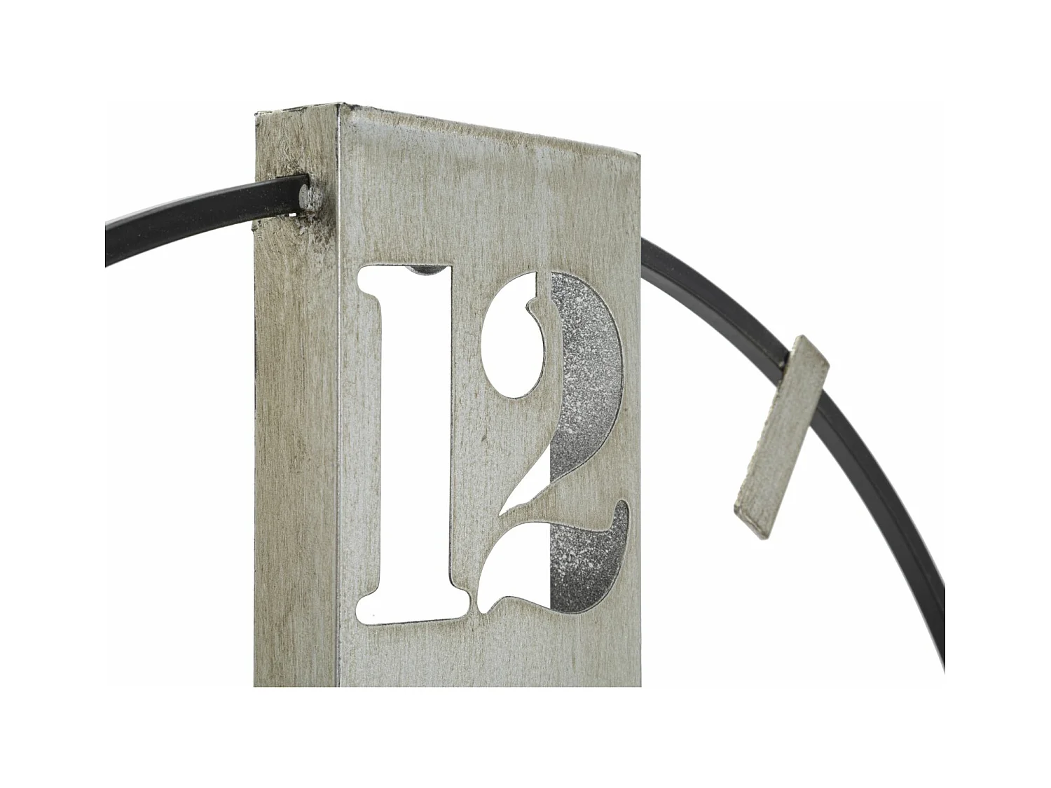 Wandklok MF240, Zilver, 61x4,5x63 cm, Epikasa