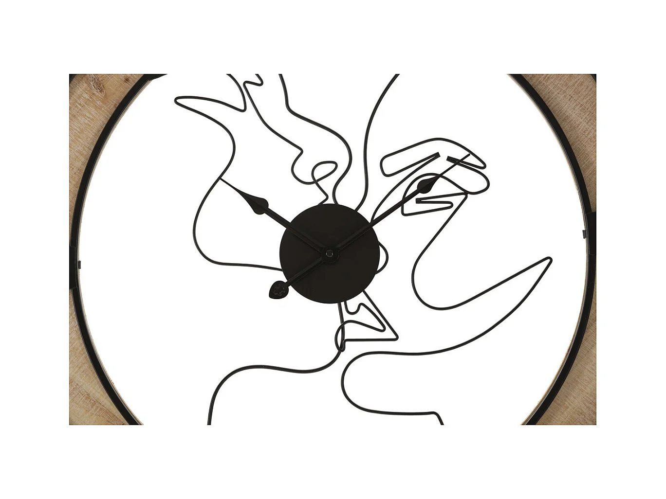 Horloge Murale MF246, Marron, 60x3x60 cm, Seven Design