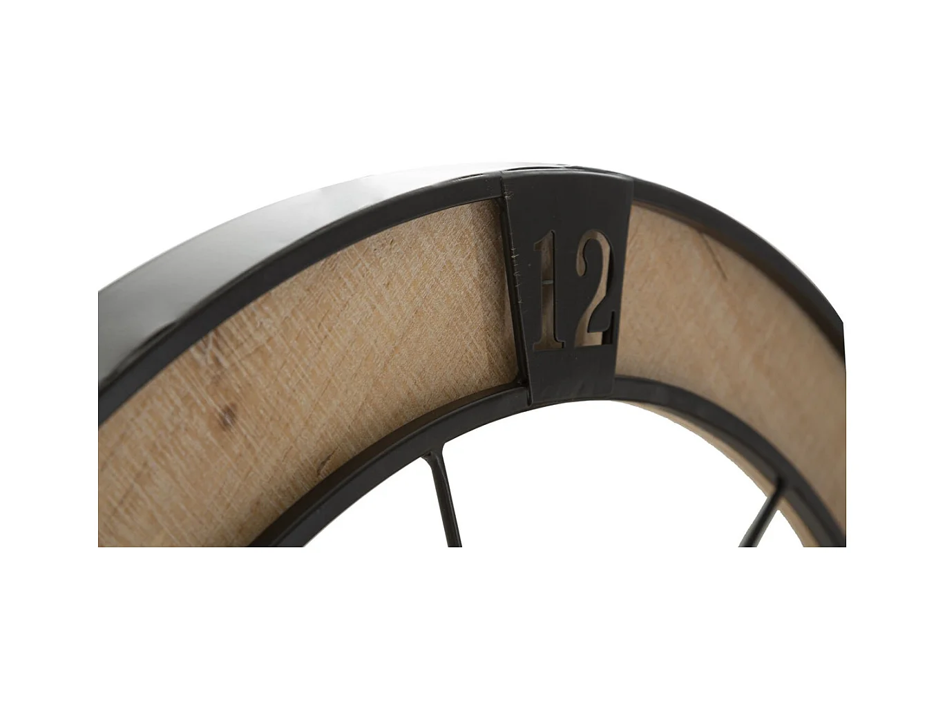 Horloge Murale MF246, Marron, 60x3x60 cm, Seven Design