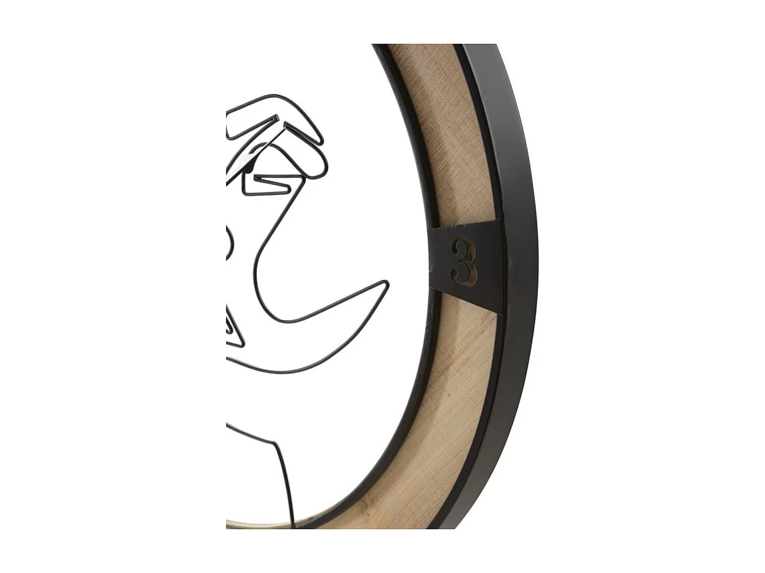 Horloge Murale MF246, Marron, 60x3x60 cm, Seven Design