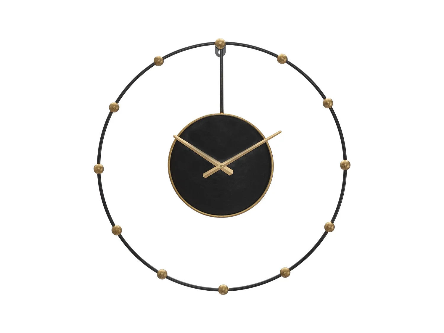 Horloge Murale MF244, Noir, 61x4,5x61 cm, Seven Design