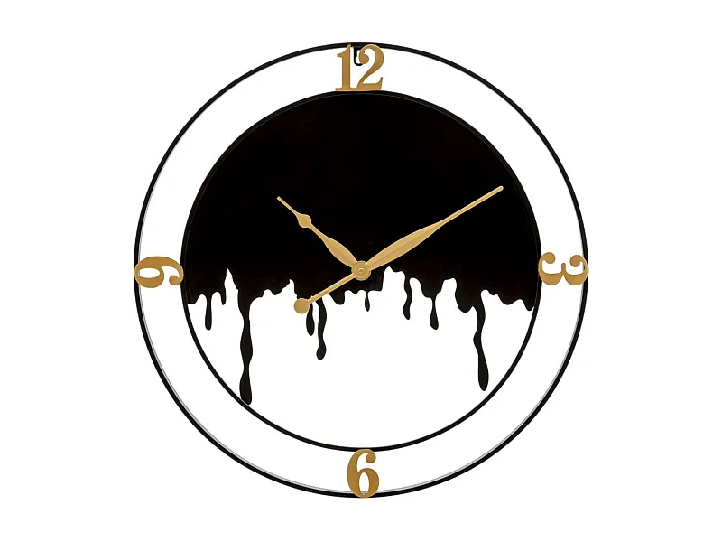 Horloge Murale MF235, Noir, 66x4x66 cm, Seven Design
