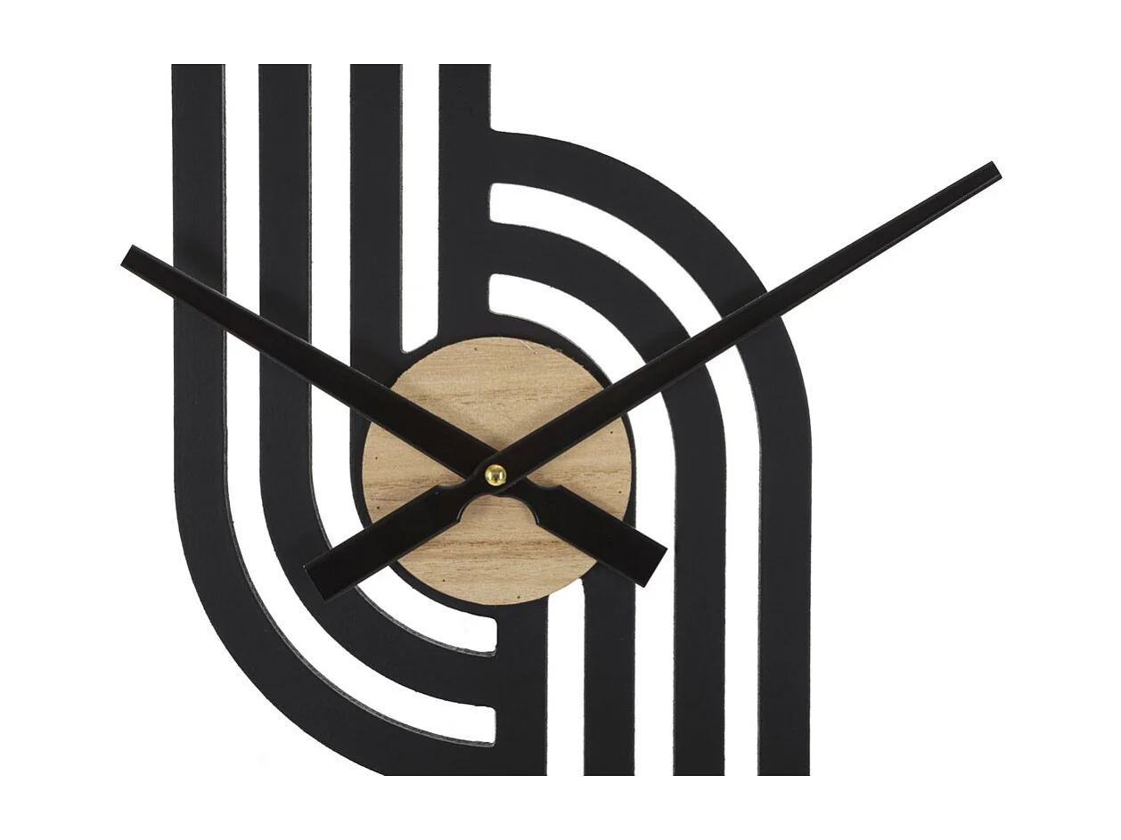 Horloge Murale MF269, Noir, 60x2,5x60 cm, Seven Design