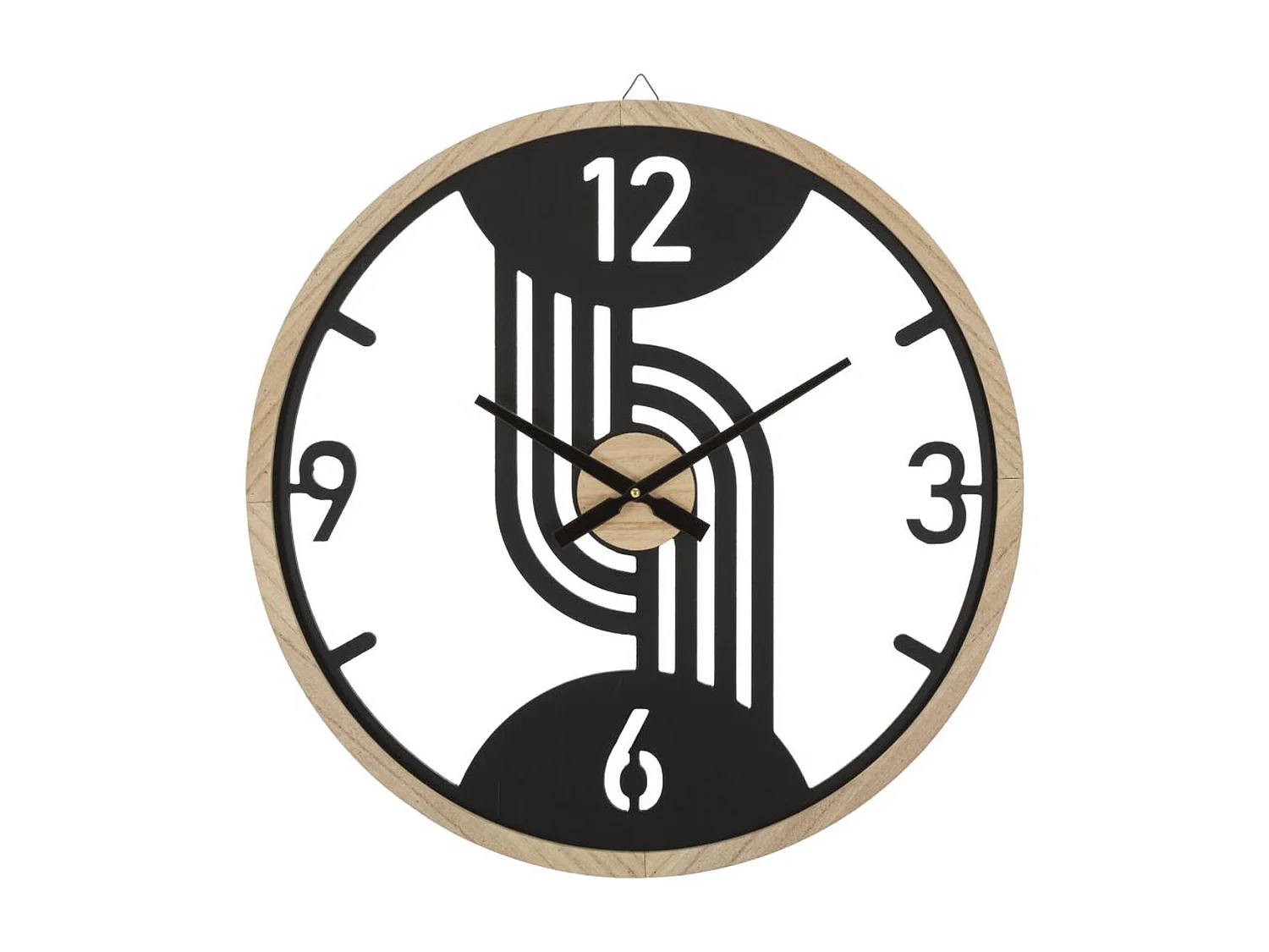 Horloge Murale MF269, Noir, 60x2,5x60 cm, Seven Design