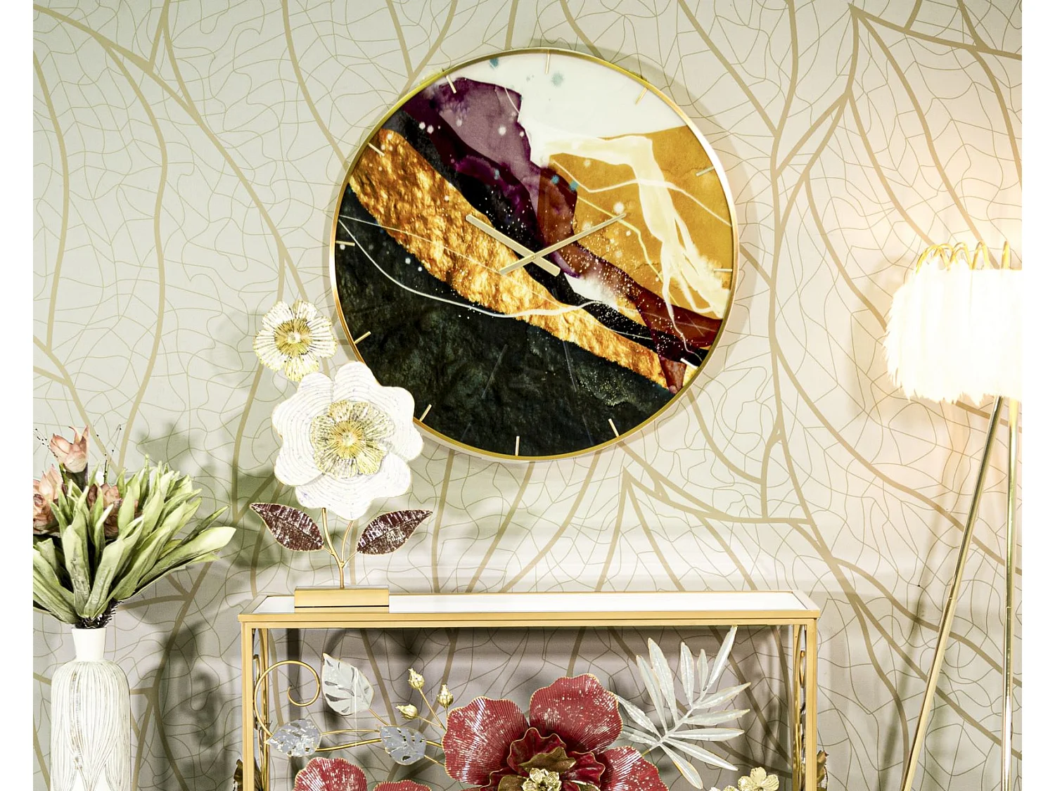 Zegar ścienny MF286, Wielokolorowy, 5x5x80 cm, Epikasa