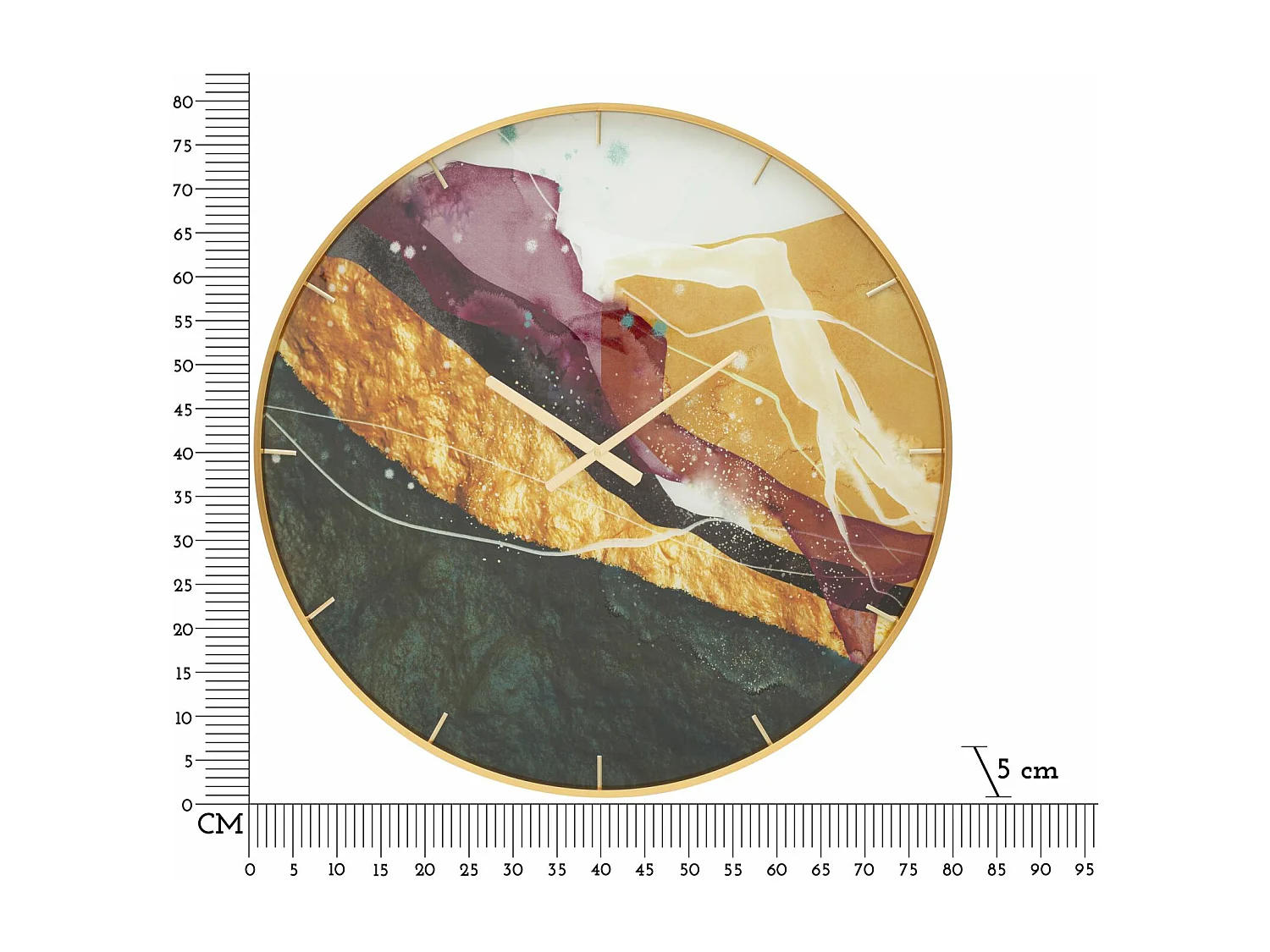 Zegar ścienny MF286, Wielokolorowy, 5x5x80 cm, Epikasa
