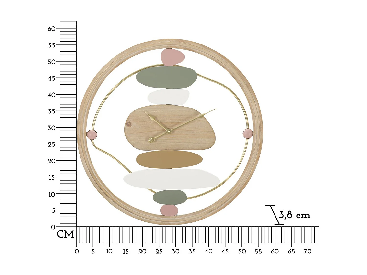 Horloge Murale MF267, Multicouleur, 57x3,8x57 cm, Seven Design