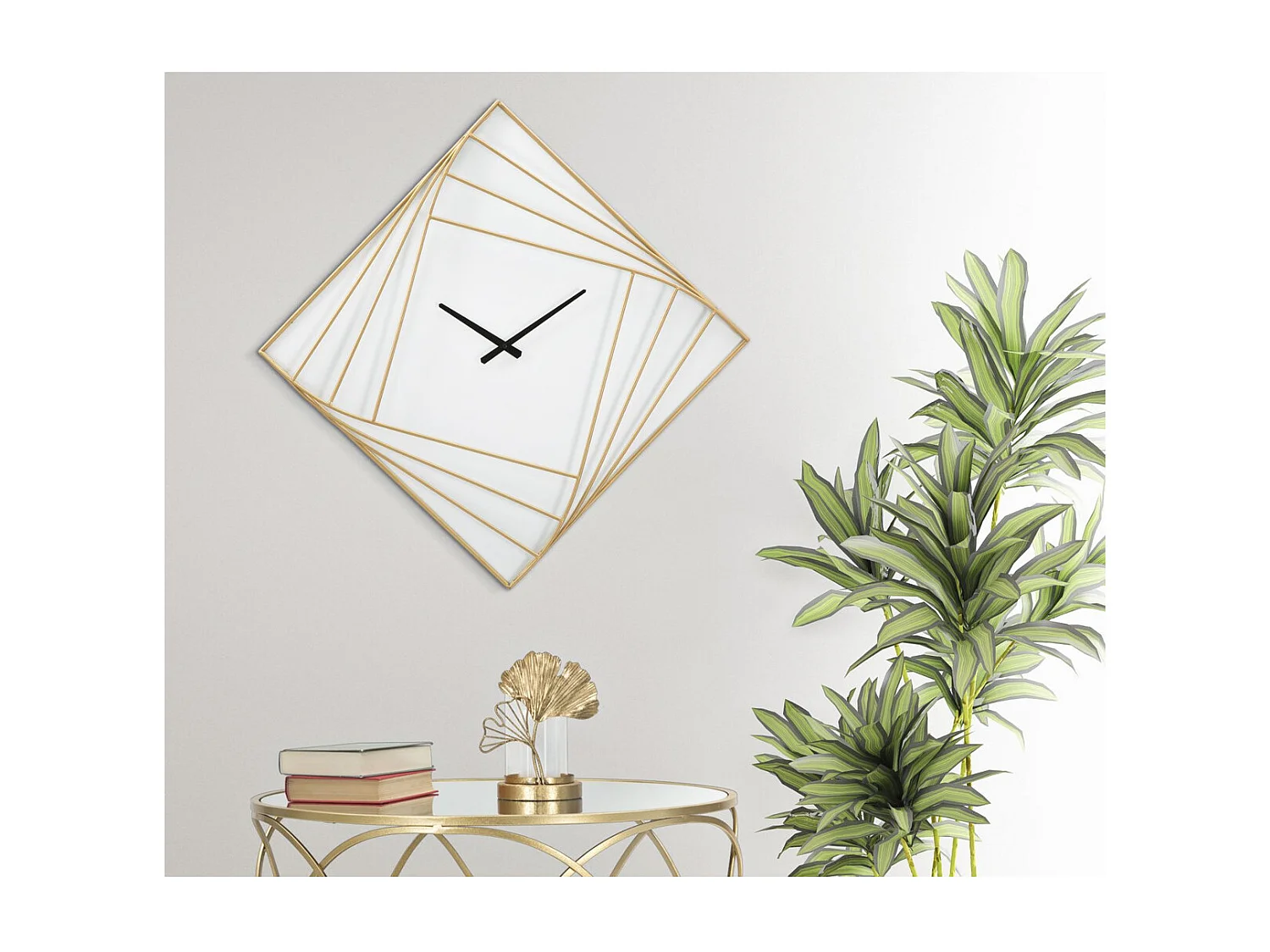 Horloge Murale MF280, Or, 85x6x85 cm, Seven Design