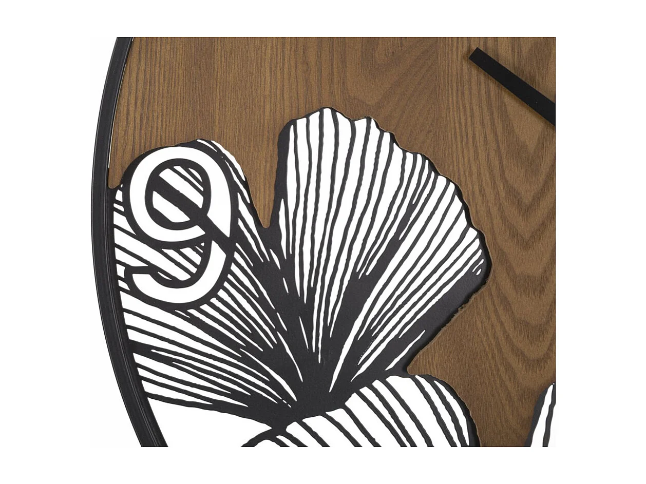 Horloge Murale MF260, Marron, 60x2x60 cm, Seven Design