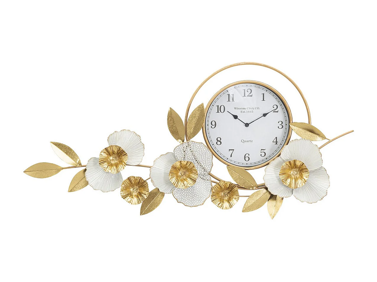 Horloge Murale MF282, Or, 92,5x8x45,5 cm, Seven Design