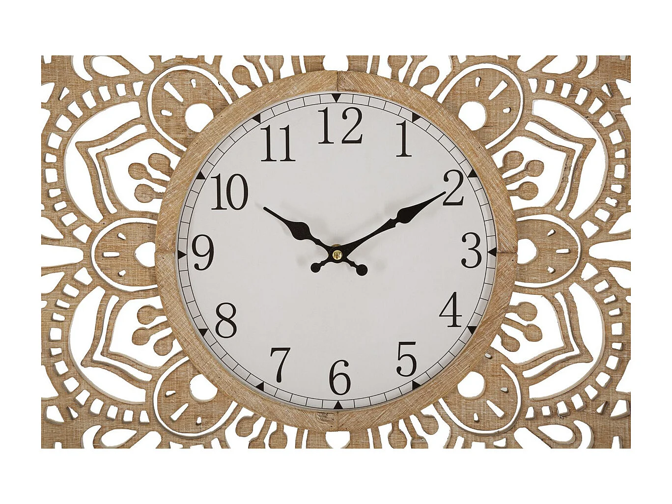 Horloge Murale MF232, Marron, 60x4,5x60 cm, Seven Design