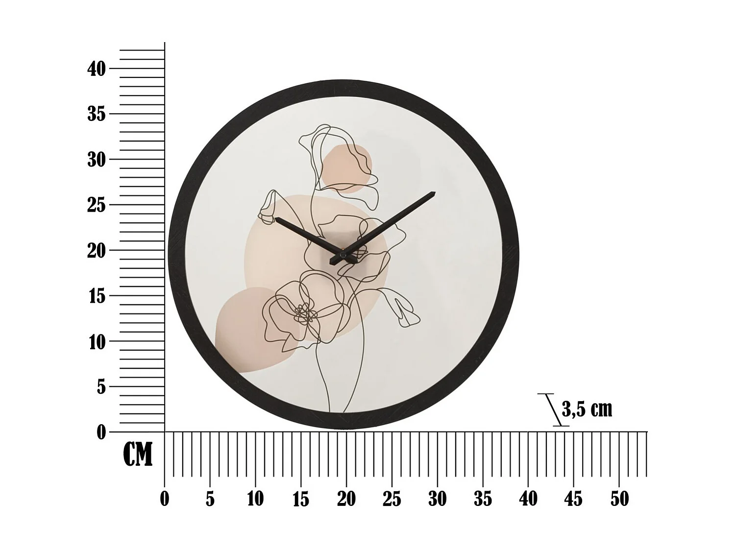 Horloge Murale MF285, Multicouleur, 40x3,5x40 cm, Seven Design