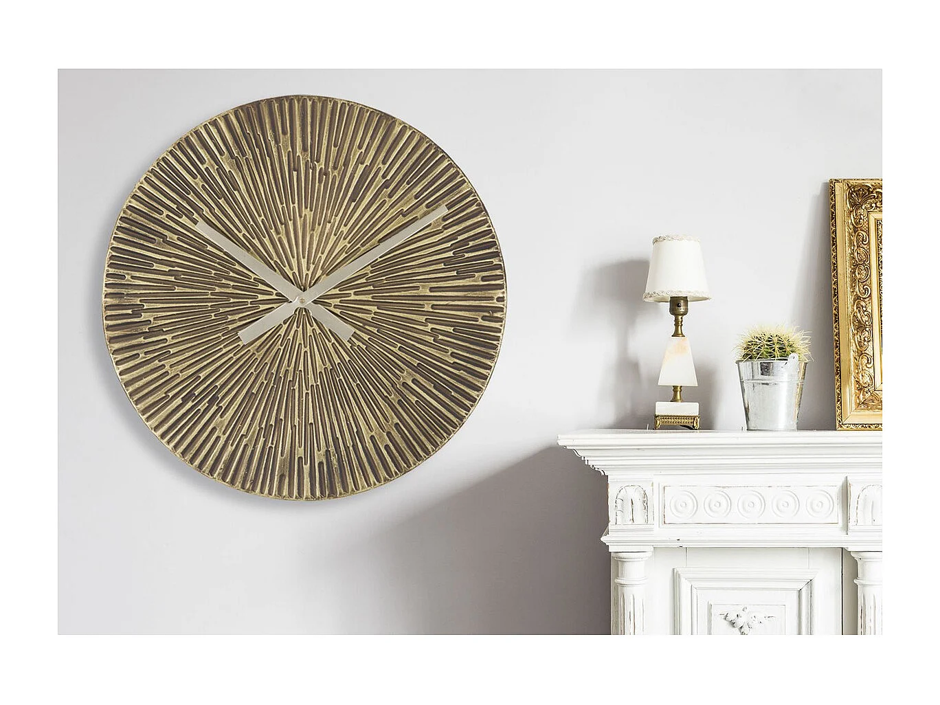 Horloge Murale MF241, Bronze, 50x3,5x50 cm, Seven Design