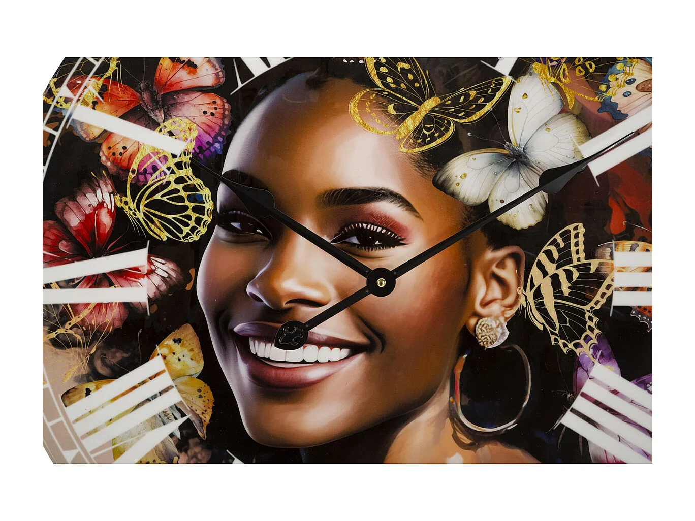 Horloge Murale Afrique 3, Multicouleur, 60x4,5x60 cm, Seven Design