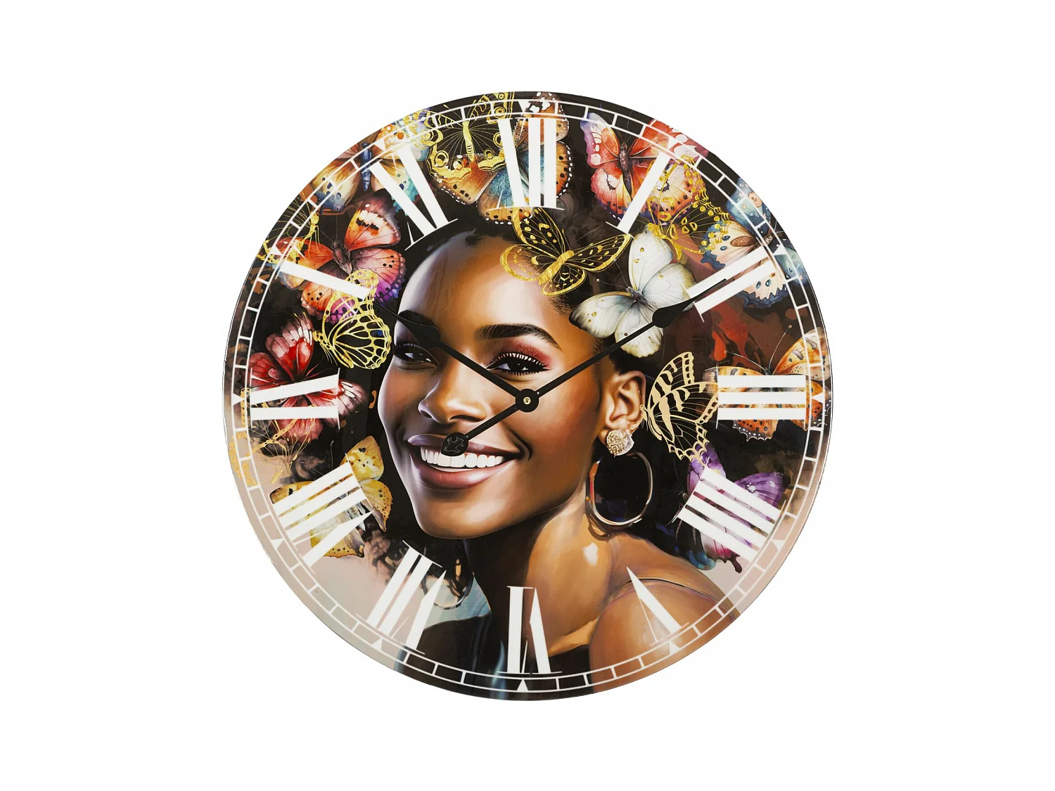 Horloge Murale Afrique 3, Multicouleur, 60x4,5x60 cm, Epikasa