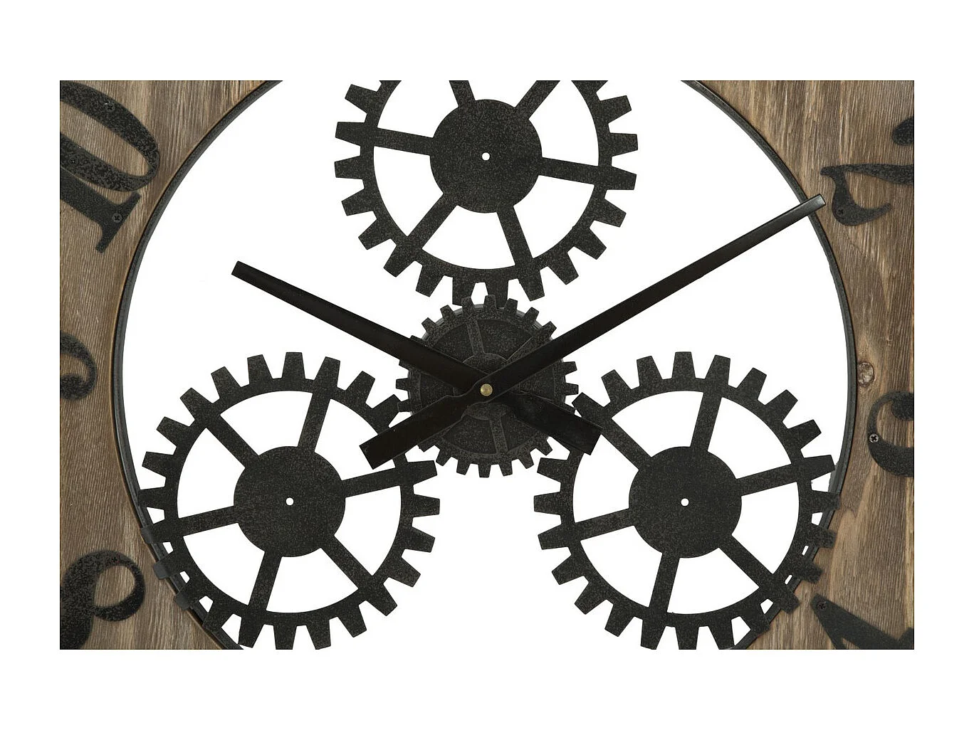 Horloge Murale MF259, Marron, 60x4x60 cm, Seven Design