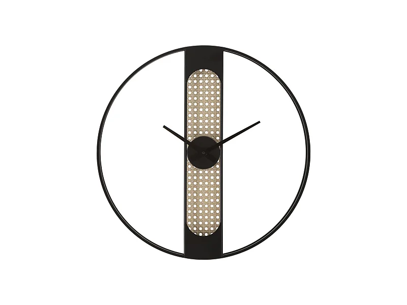 Wandklok MF239, Zwart, 60x5x60 cm, Seven Design