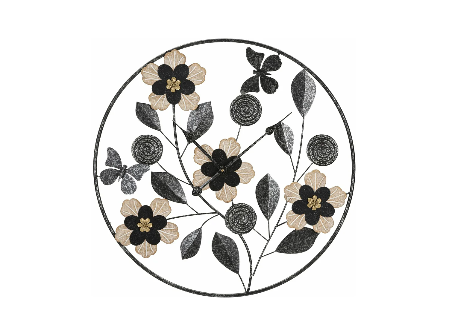 Horloge Murale MF250, Noir, 5,5x5,5x67 cm, Epikasa