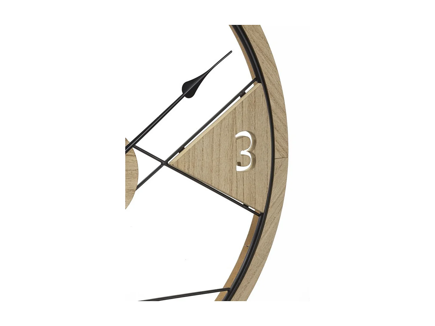 Horloge Murale MF261, Marron, 60x2,5x60 cm, Seven Design